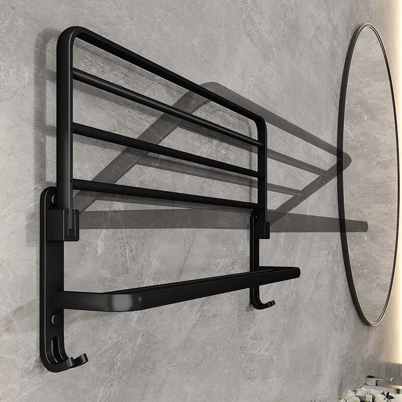 Elegant Life Space-Saving Foldable Aluminum Towel Rack - Image 3
