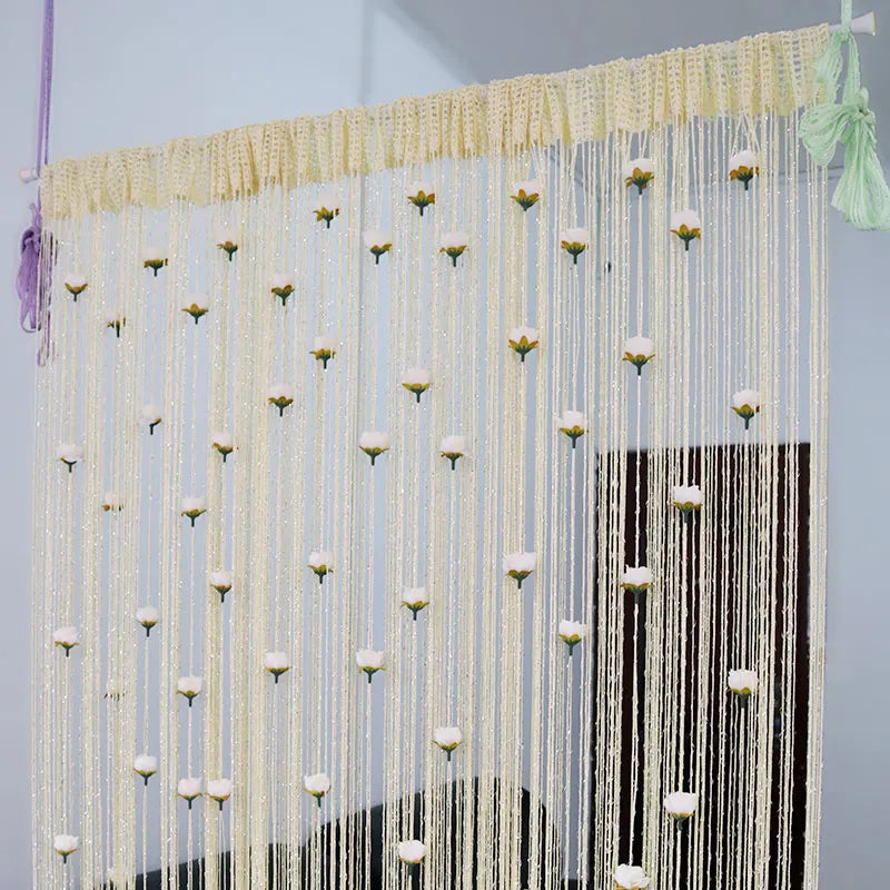 Floral Decorative Hanging Room Divider Curtain - Image 5