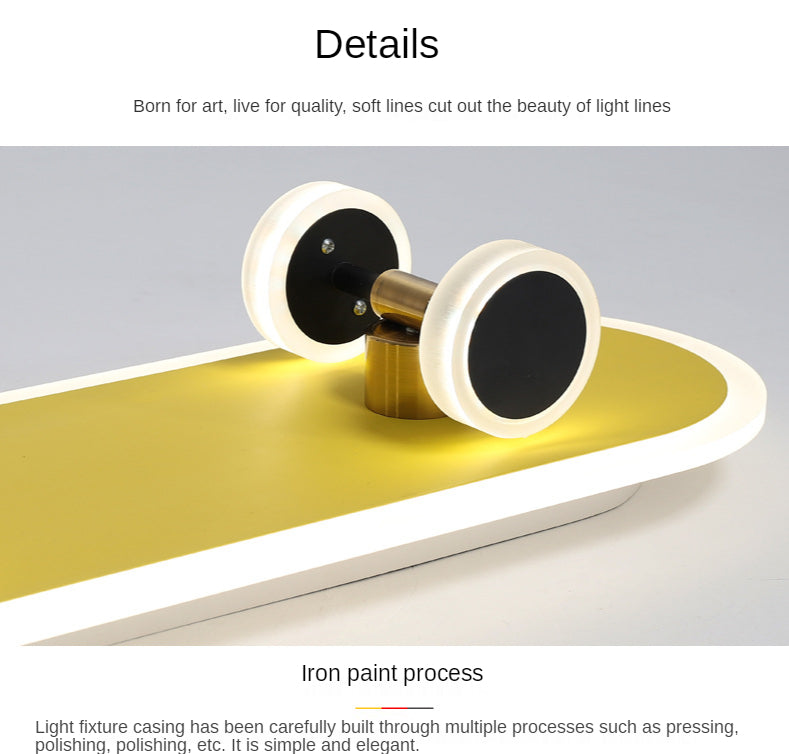 Creative Skateboard Nordic LED Ceiling Light - Image 7