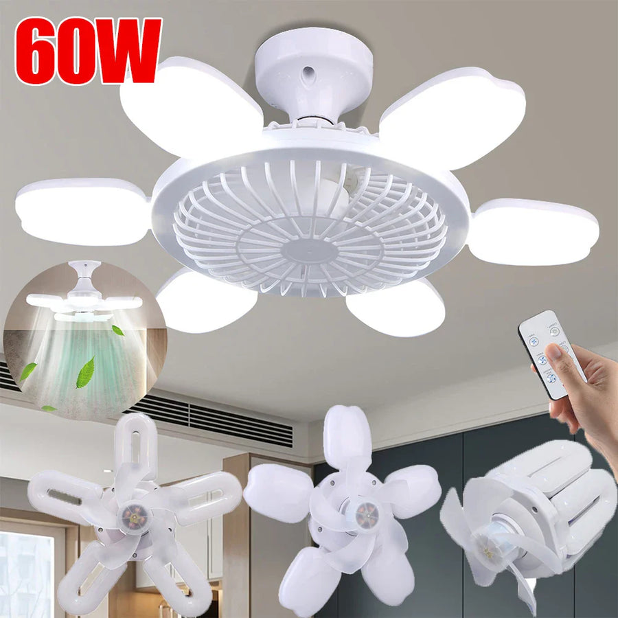 Silent Adjustable Remote Control Ceiling Foldable Fan Lamp - Image 4