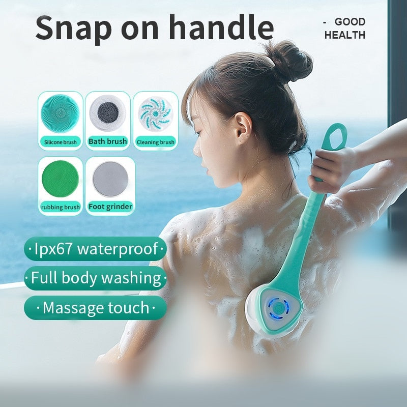 Deep Clean Long Handle Electric Shower Brush - Image 2