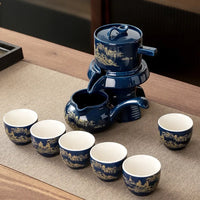 Royal Golden Porcelain Dragon Flow Tea Set - Image 8
