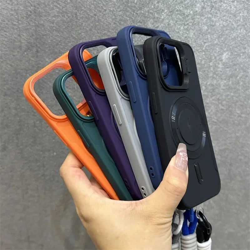 Magnetic Soft Wrist Bracket Lens Cover iPhone Case - Image 3