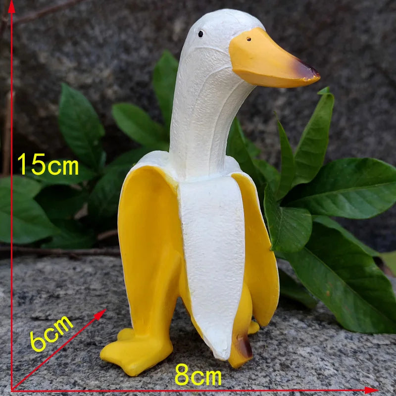 Peeled Banana Duck Face Garden Decor