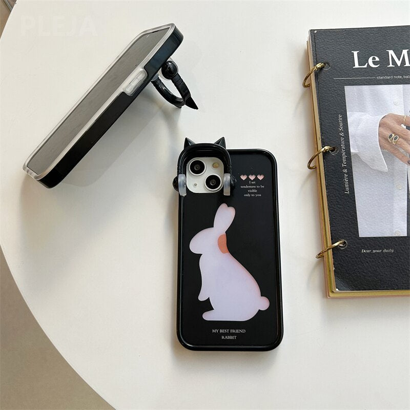 Fuzzy Bunny iPhone Cover Case - Image 2