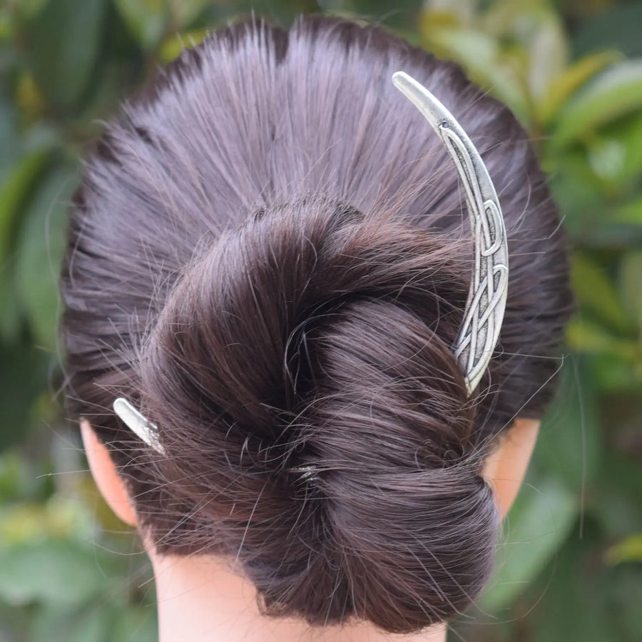Medieval Crescent Moon Hair Stick - Image 9