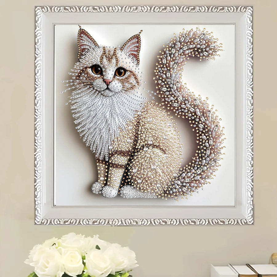Hush Fluffy Kitten Rhinestone Wall Canvas - Image 5
