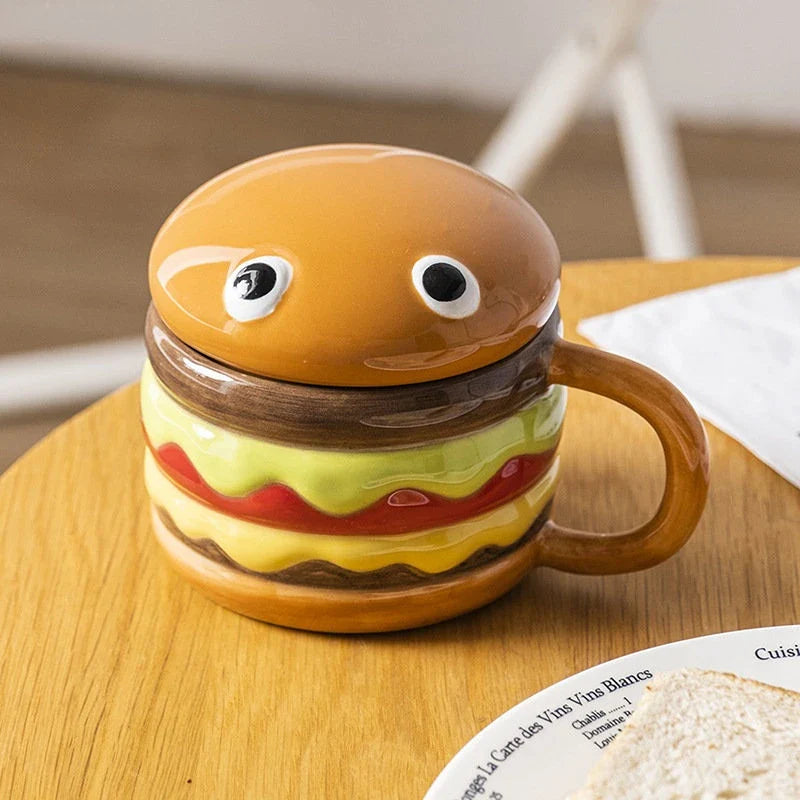 Yummy Hamburger-Shaped Ceramic Hamburger Mug - Image 4