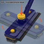 2in1 V-Shaped Long Handle Floor Scrub Edge Cleaner Brush