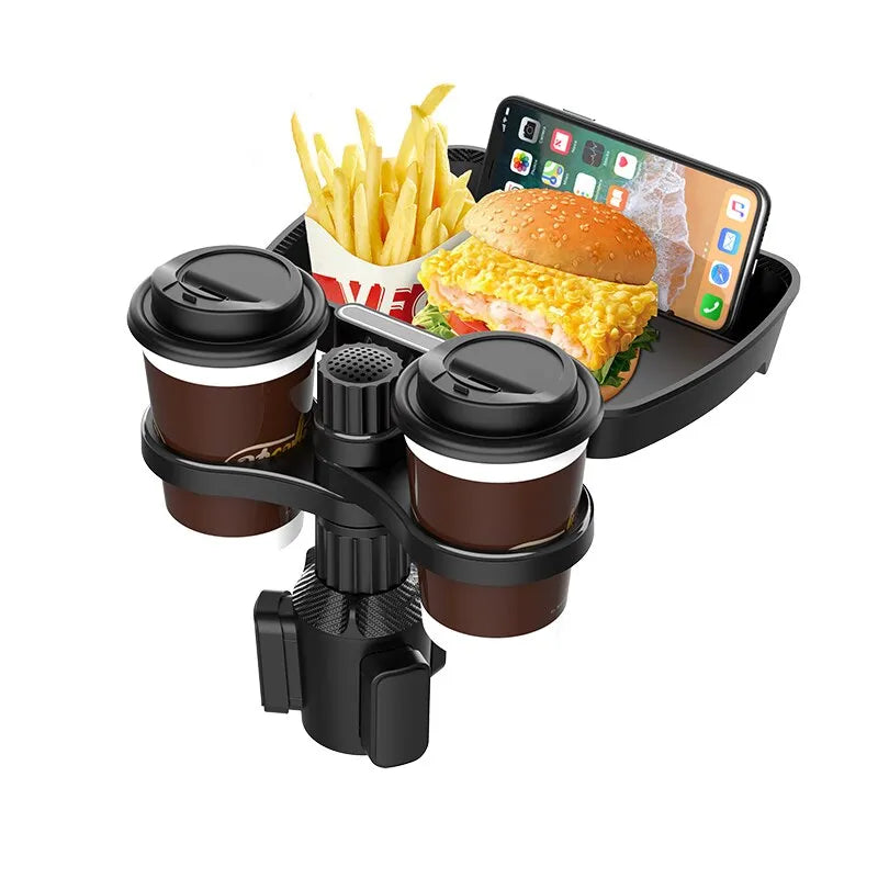 Expandable Multifunctional Car Snack Table Cup Holder - Image 2