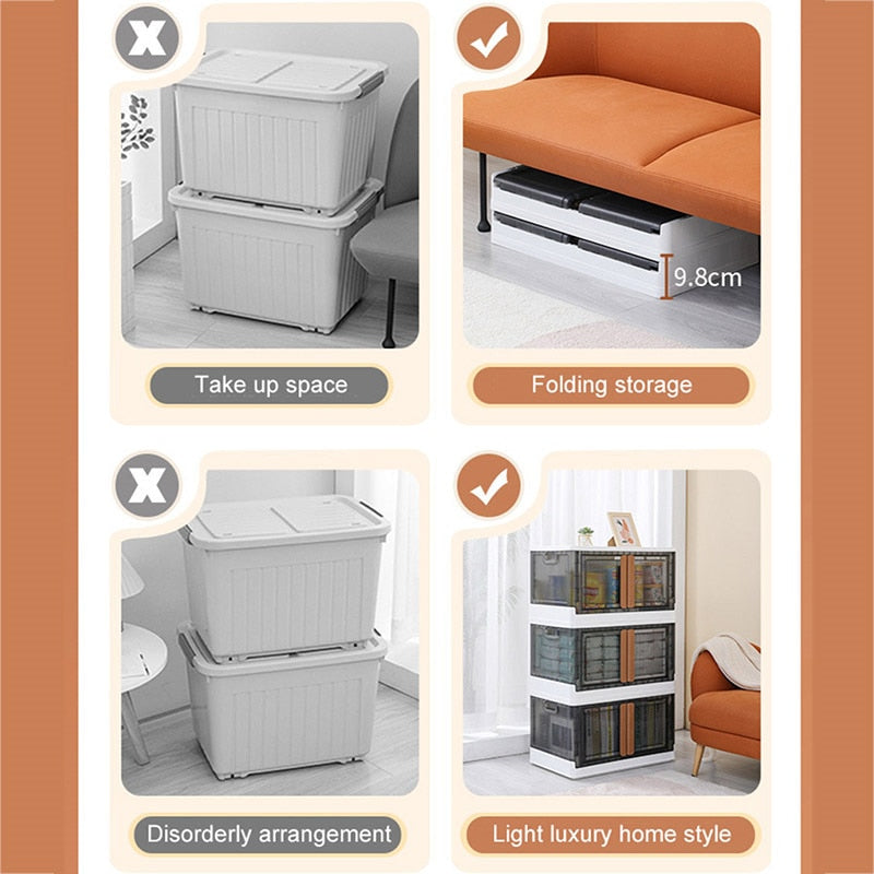 Space saving Transparent Folding Storage Box - Image 4