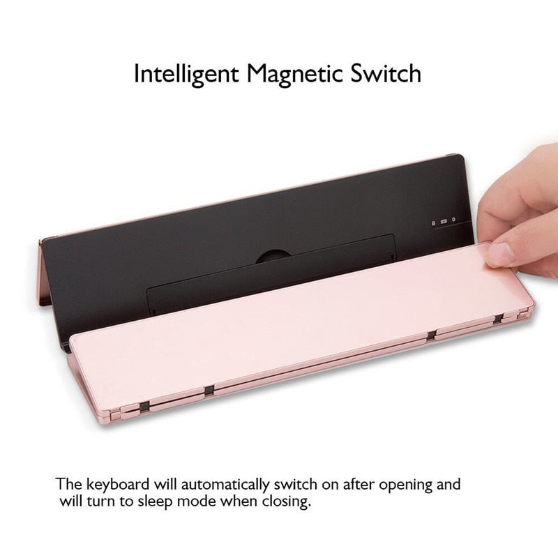 Portable Wireless Foldable Tablet Holder Keyboard - Image 9
