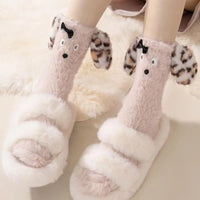 Soft Puppy Ears Fuzzy Warm Socks - Image 0