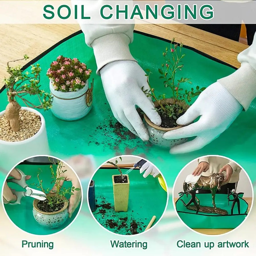Gardening Soil Tray Reusable Portable Mat - Image 2