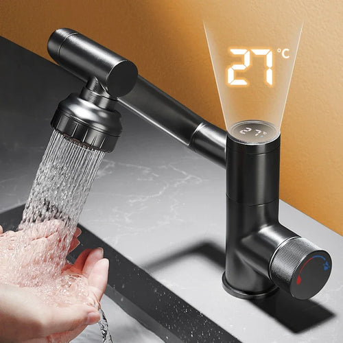 Digital Display Rotatable Japanese Style Bathroom Faucet - Image 0