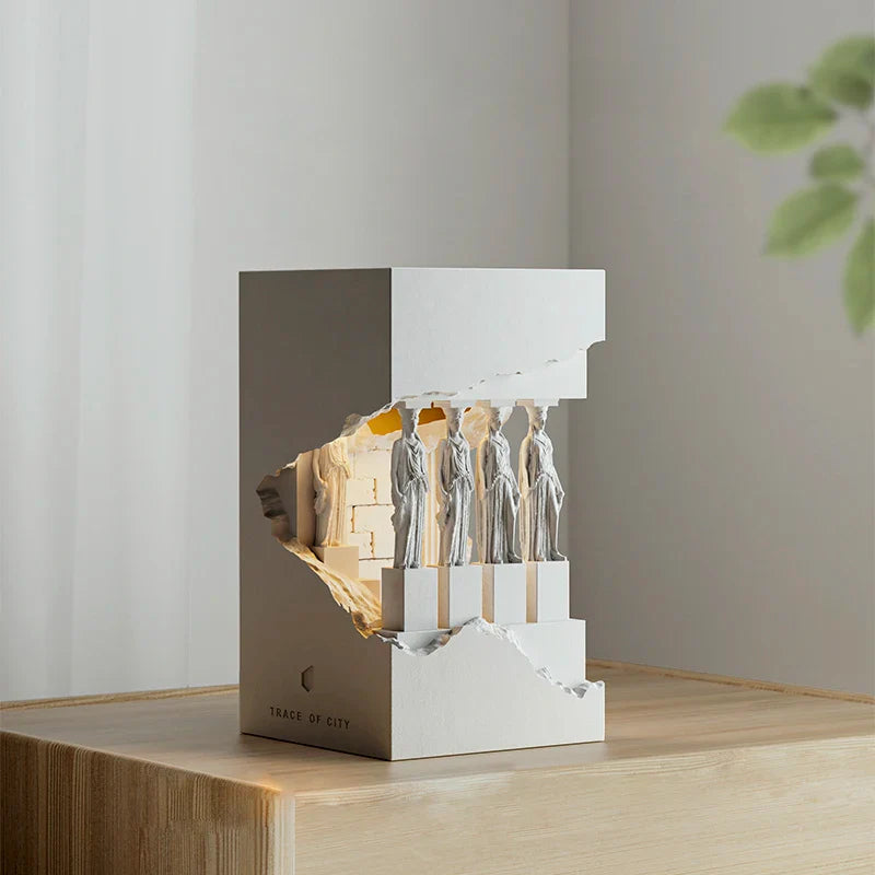 Antique Atmosphere Alpha Gypsum Night Lamp Decor - Image 2