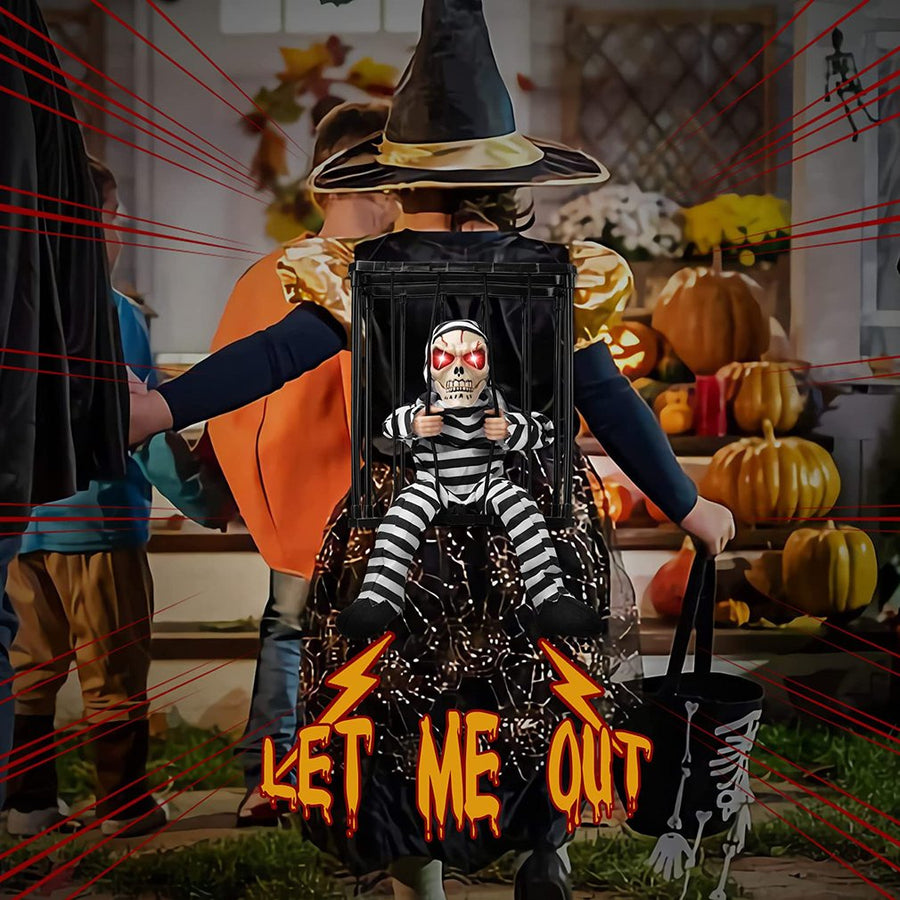 Scary Skeleton Prisoner Halloween Decoration - Image 2