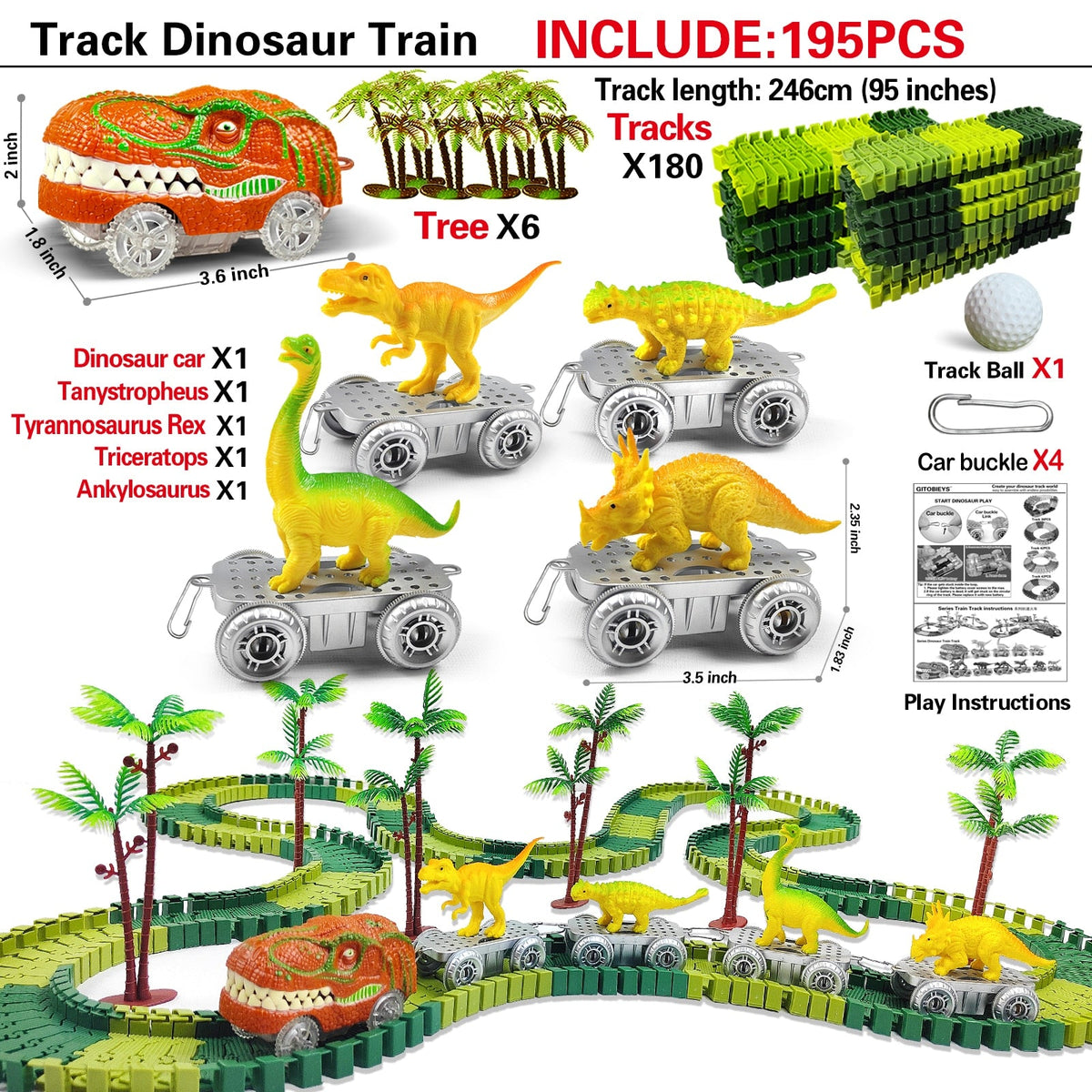 Dino-Mighty Mountain Climbing Track Toy