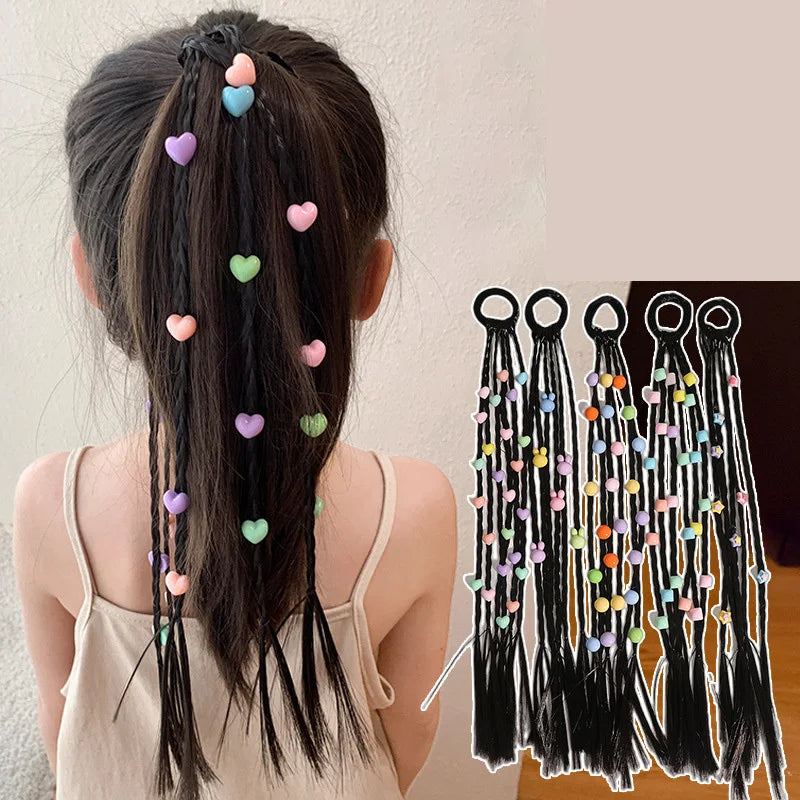 Floral Charm Ponytail Kids Hair Bands - Image 0