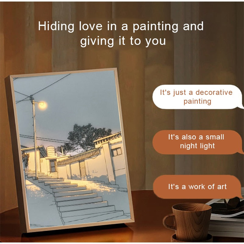 2D Painting Art Lumina Creative LED Lamp - Image 2