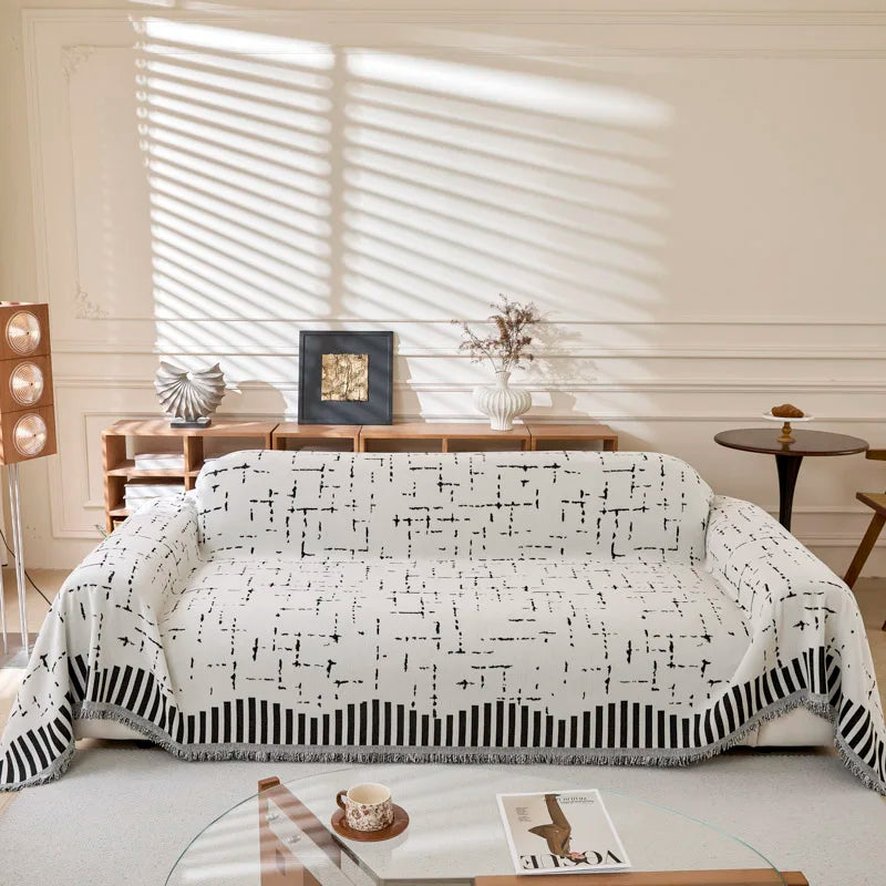 Geometric Lines Sofa Throw Cover Blanket - Image 8