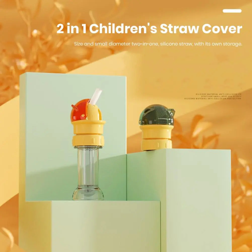 Colorful Twist-Open Built-in Straw Water Bottle