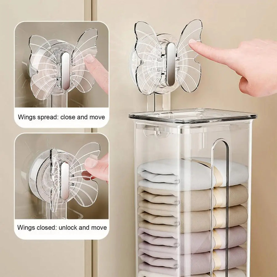 Transparent Multifunctional Wall-Mounted Sock Organizer - Image 9