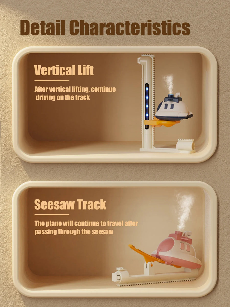 360° Flip Space Craft Interactive Steam Car Track - Image 6