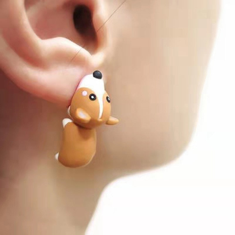 Animal Bite Cartoon Creative Earrings - Image 4