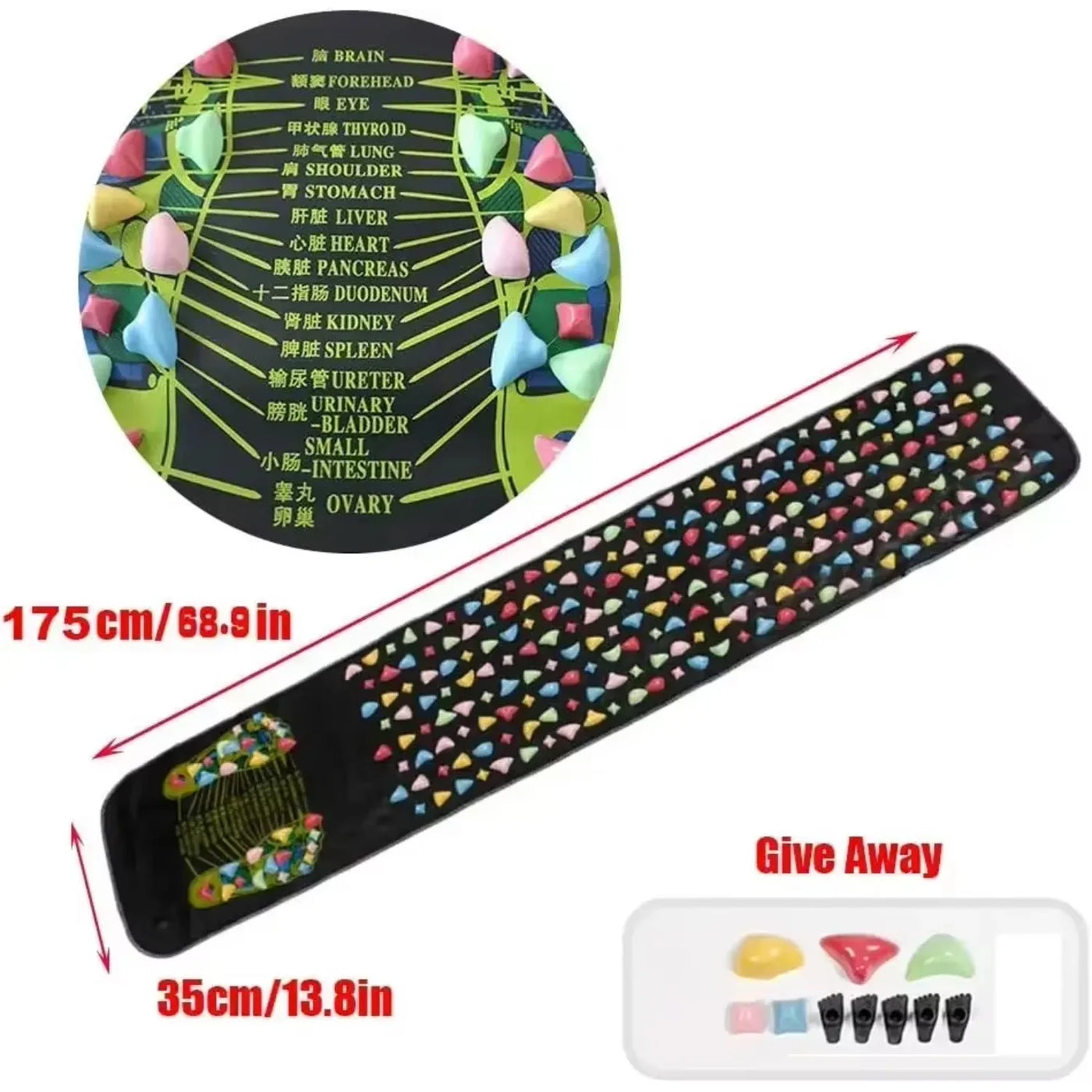 Multi-Point Reflexology Stress Relief Foot Massage Mat - Image 3