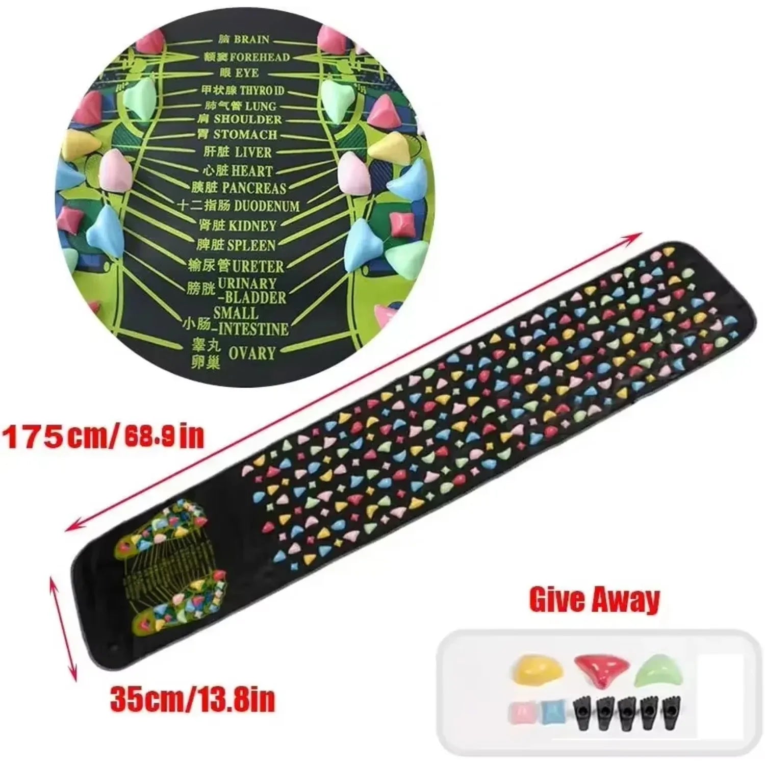Multi-Point Reflexology Stress Relief Foot Massage Mat - Image 3