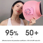 Breathable Summer Sun Visor Cooling Fan Hat