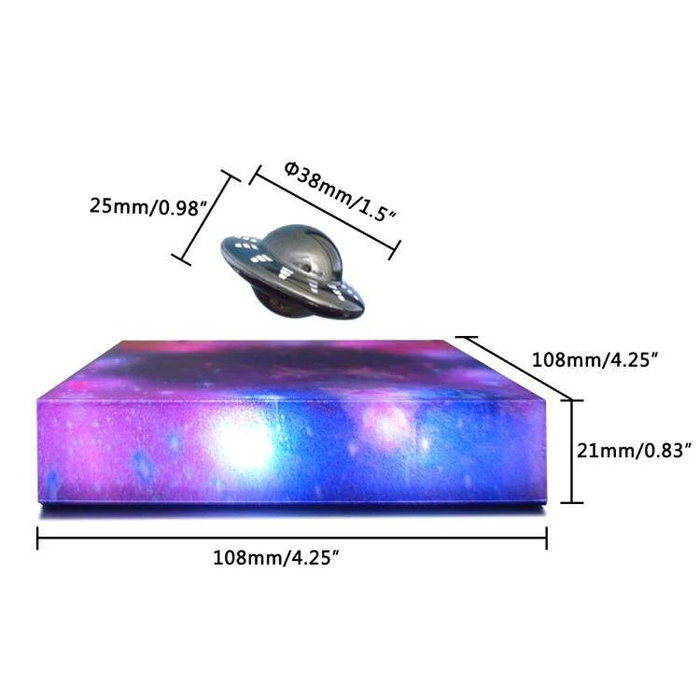 Magnetic Levitating Spaceship Rotating LED Night Lamp