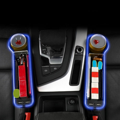 USB Charging LED Car Seat Gap Organizer - Image 0