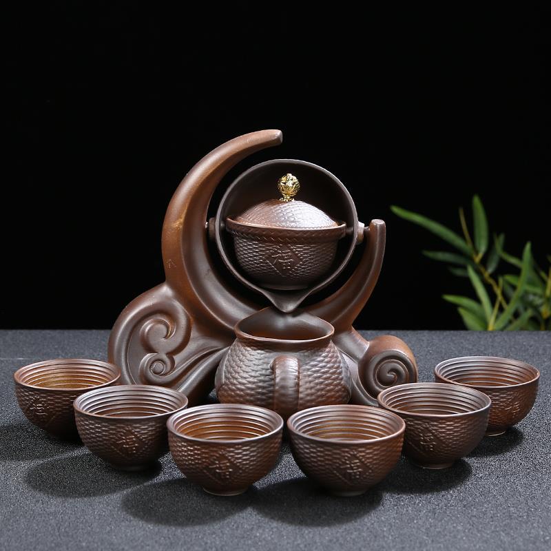 Ceramic Charm Far East Style Semi-Automatic Teapot - Image 1