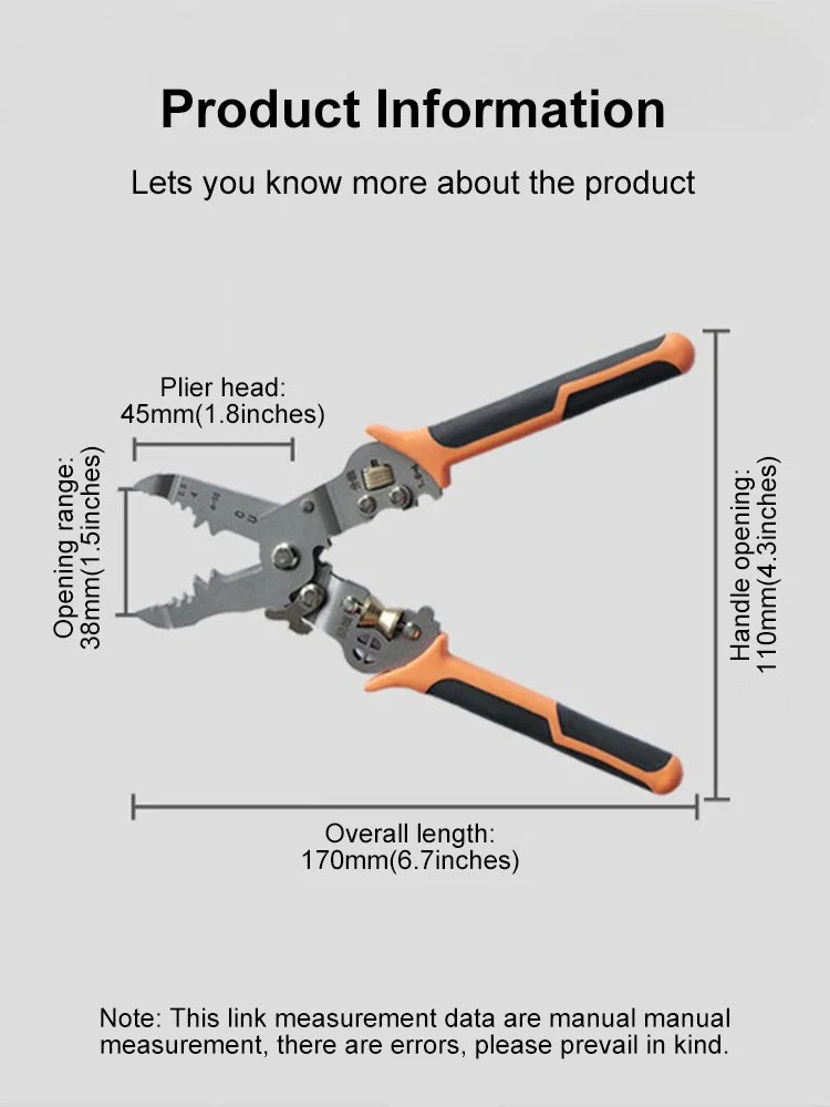 Heavy-Duty 10in1 Wire Cutter Stripping Pliers - Image 6