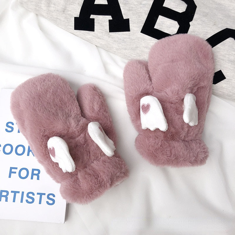 Angel Wings Warm Cute Gloves - Image 4
