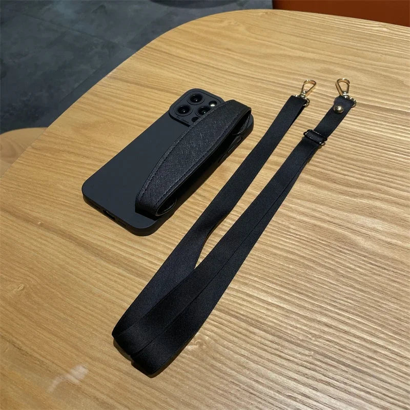 Luxury Detachable Crossbody Necklace Wrist Strap iPhone Case - Image 5