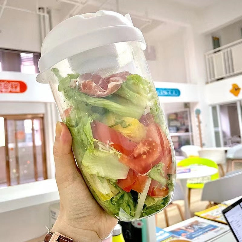 Portable Built-in Fork Mini Salad Cup - Image 1