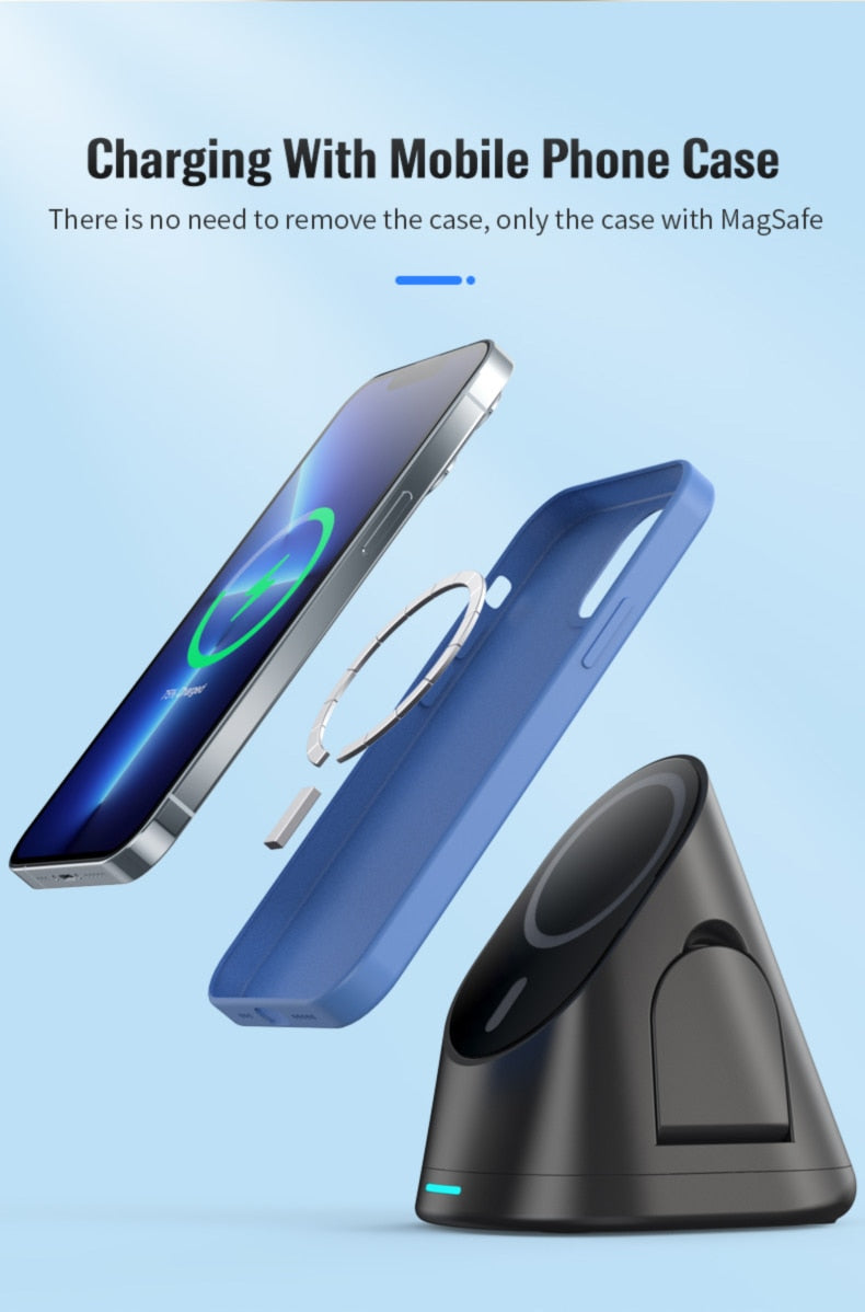 3in1 Space Station Magnetic Wireless Charger Stand - Image 7