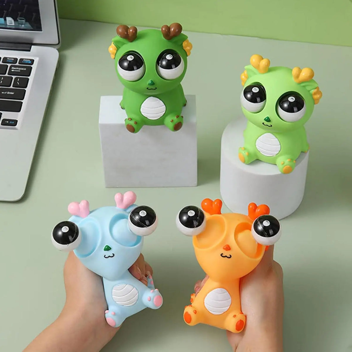 Pop-Eye Squeeze Stress Relief Toy Dragon