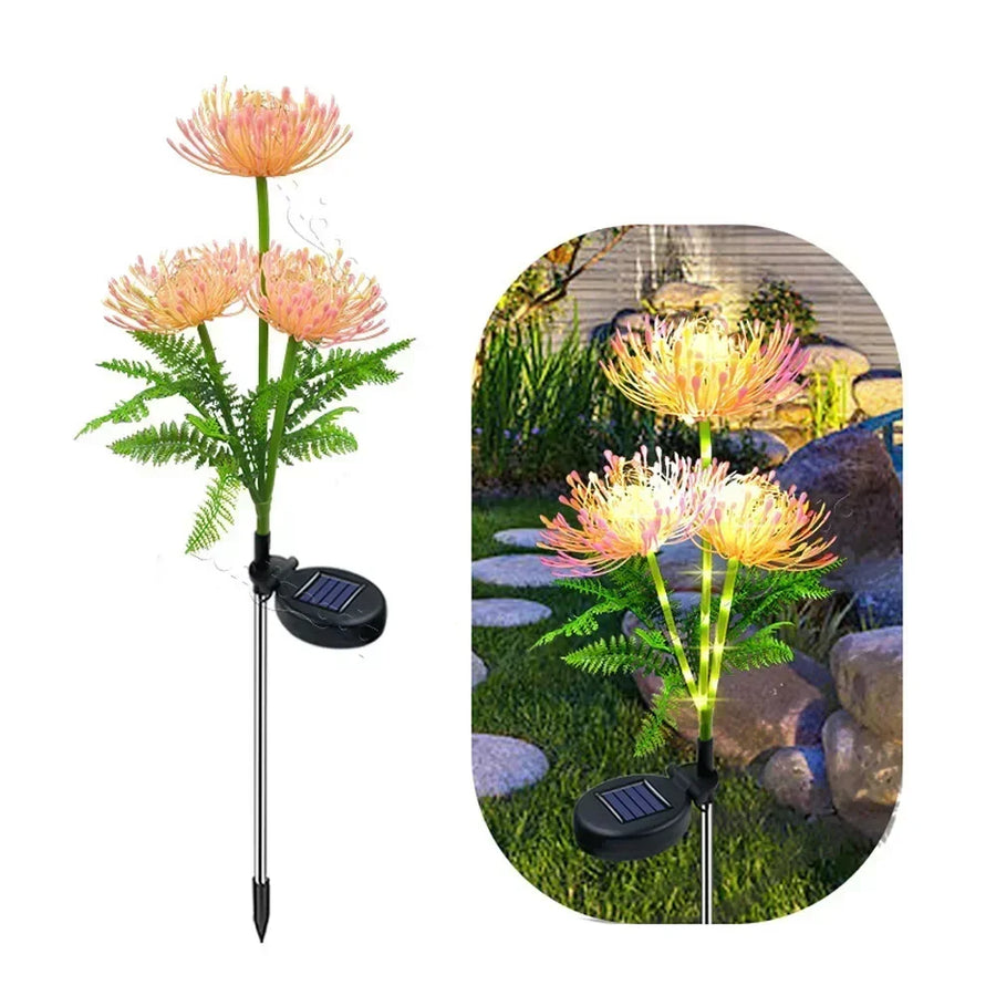 Soft Pink Glow Solar LED Flower Garden Light - Image 5