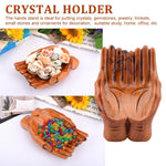 Giving Praying Wooden Carved Hands Candy Holder Home Decor