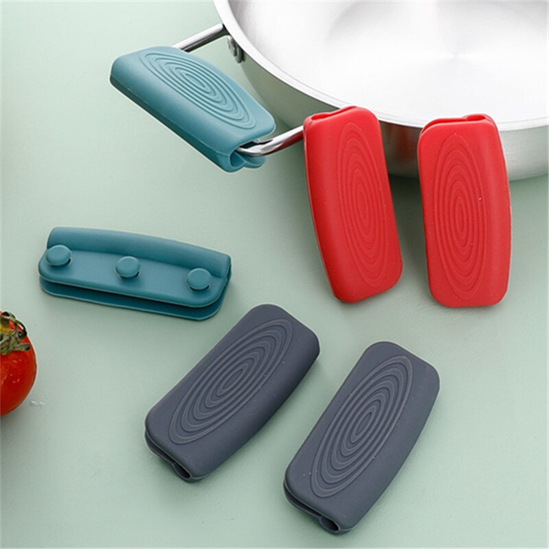 2Pcs Silicone Heat Resistant Cookware Handle