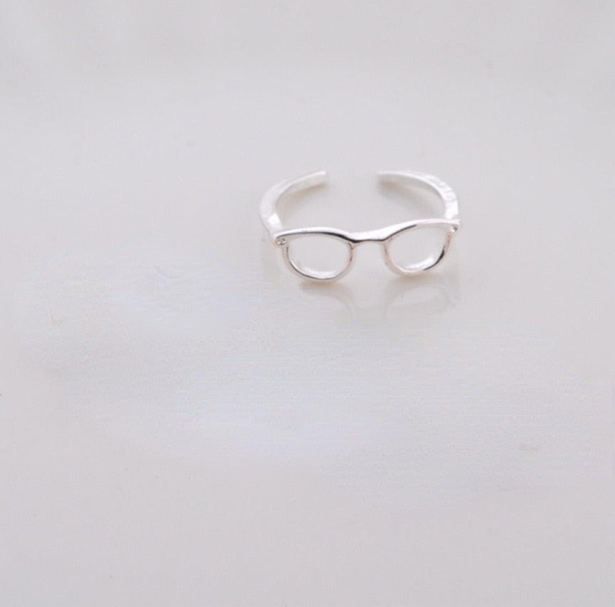 Minimalist Unique Mini Glasses Ring - Image 9