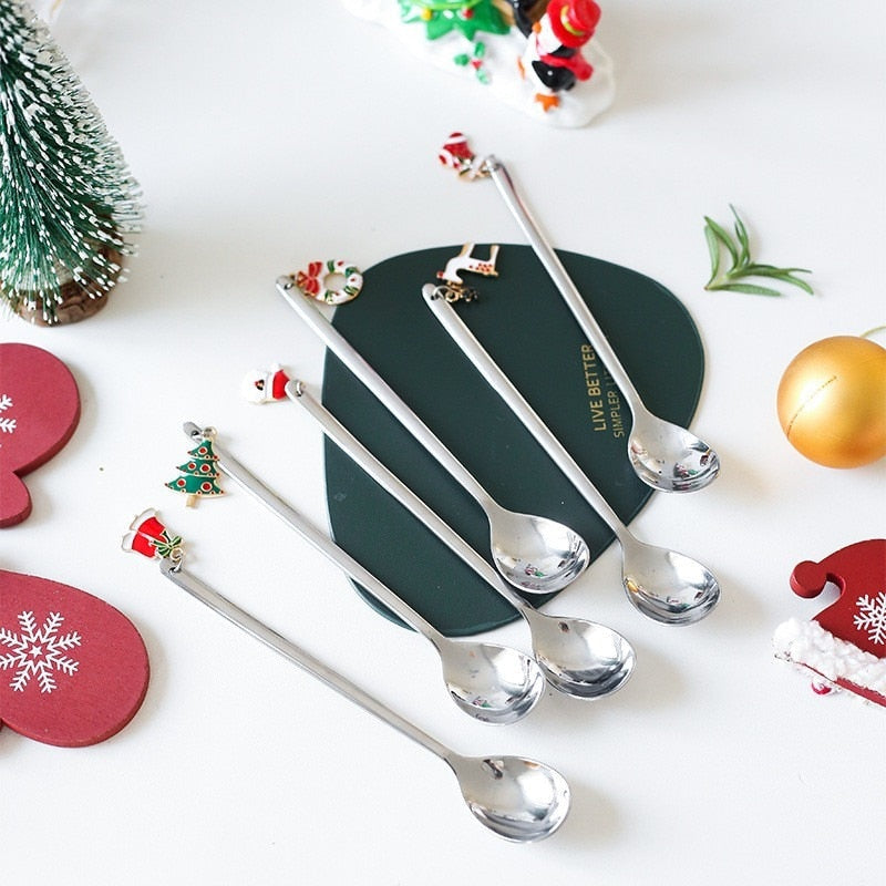 4Pcs Christmas Best Wishes Tableware Set - Image 2