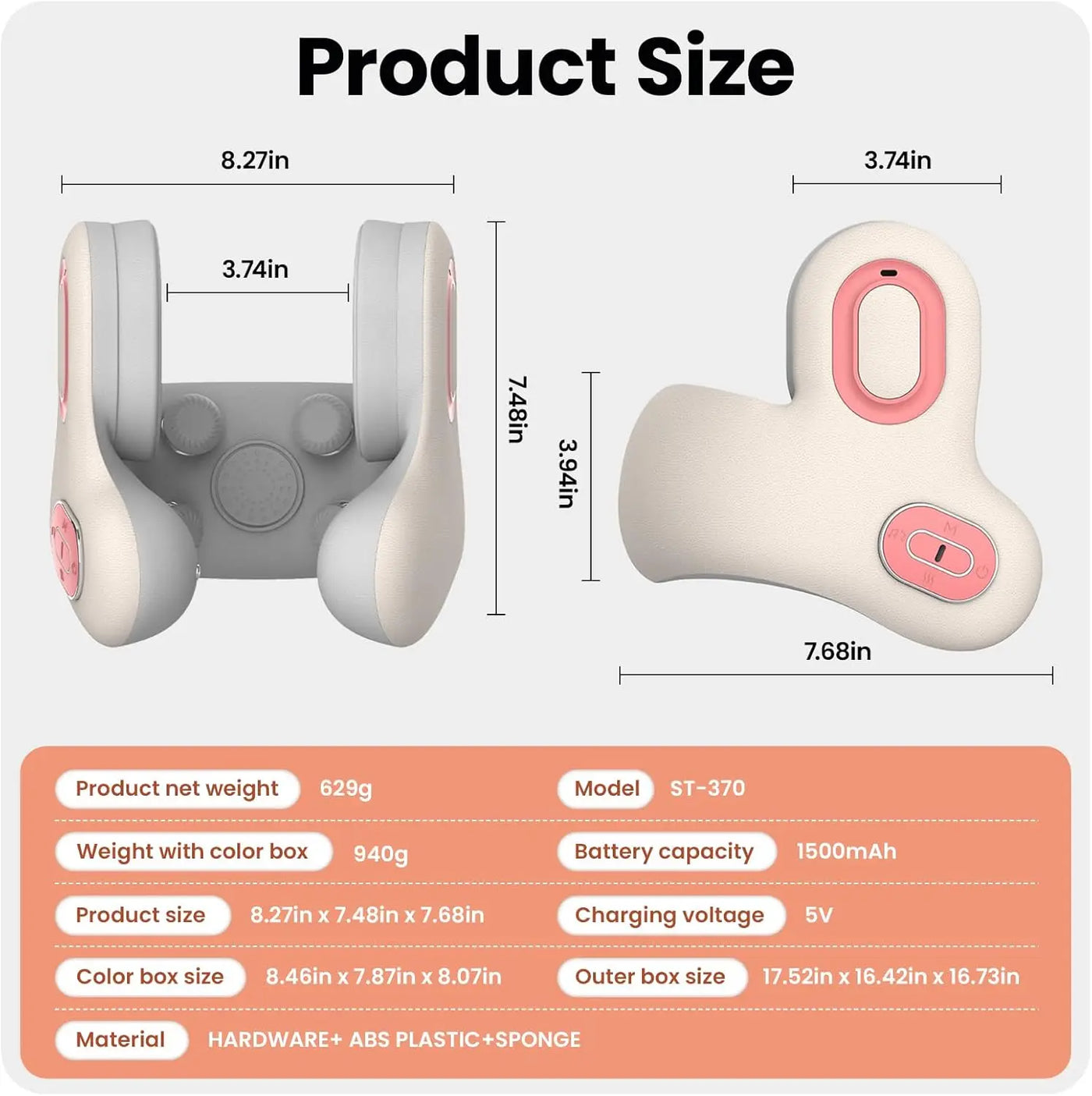 Smart Traveler Bluetooth Music Heated Neck Pillow - Image 6