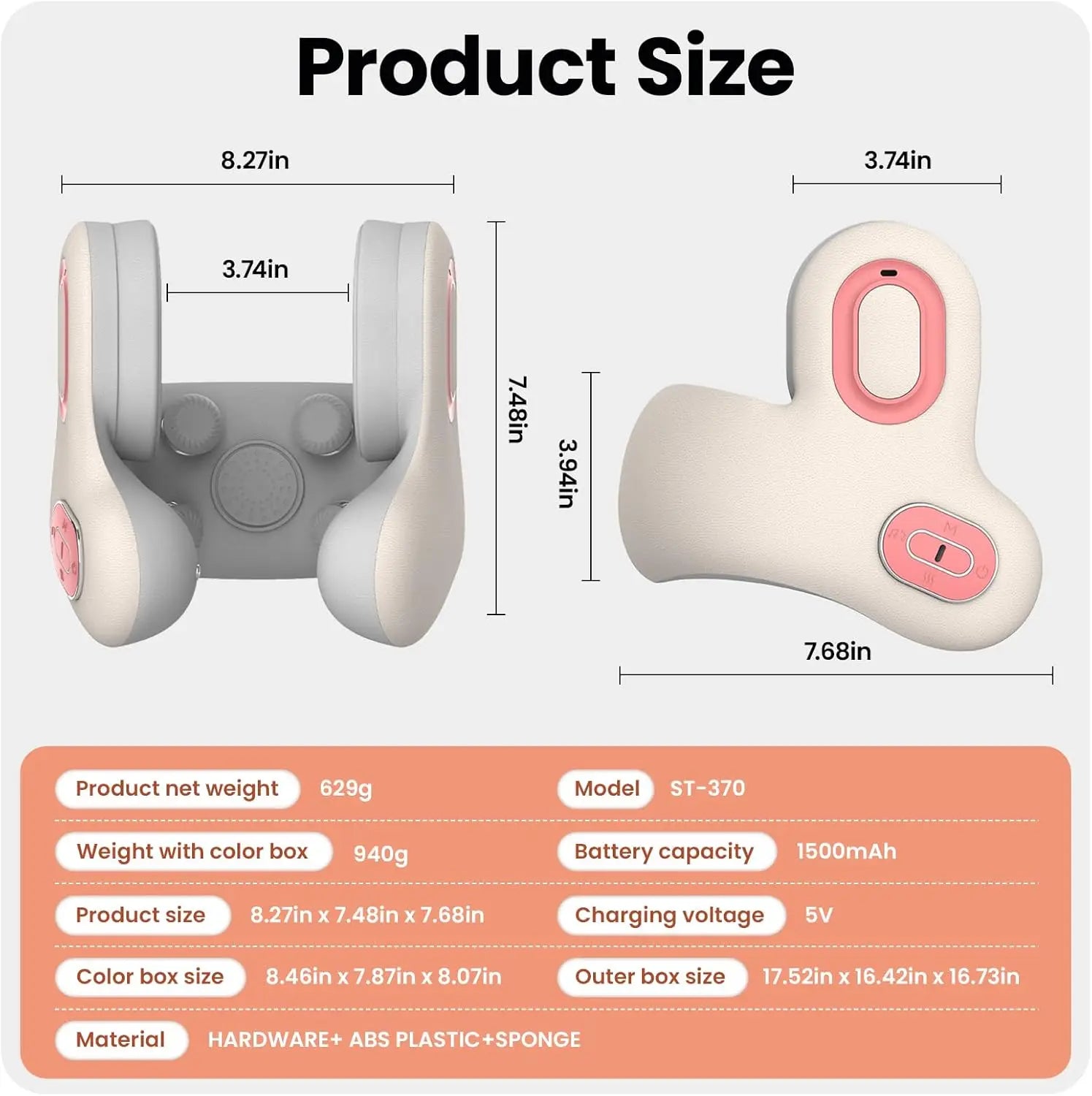 Smart Traveler Bluetooth Music Heated Neck Pillow - Image 6
