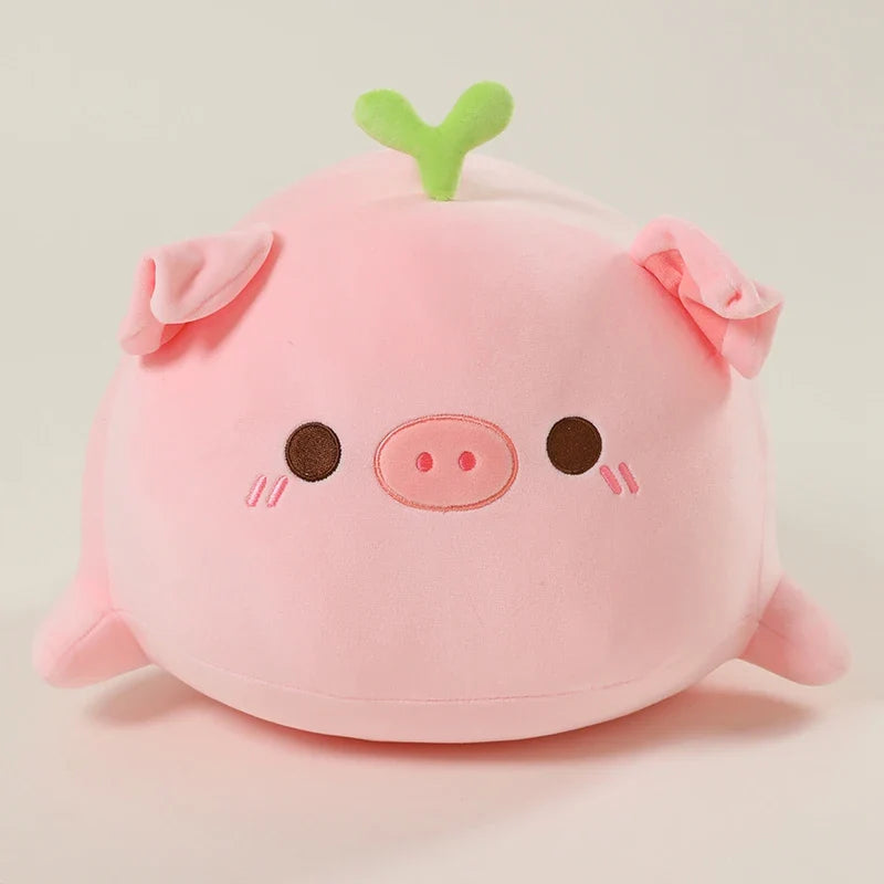 Petal Piggy Kawaii Flower Plush Pillow