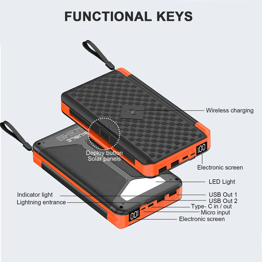 Solar Fast Charging Ultra-Large Capacity Portable Powerbank - Image 7